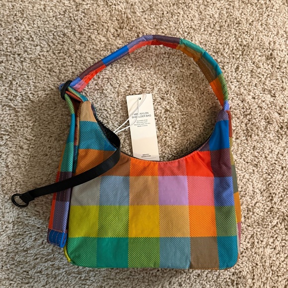 BAGGU Madras Mini Nylon Shoulder Bag - UO Exclusive (NWT) - Picture 1 of 10